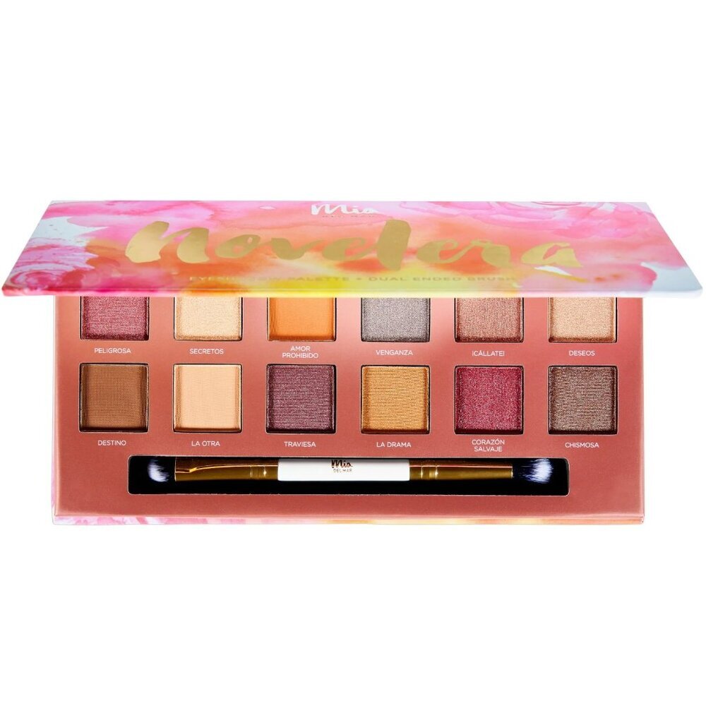 Mia del Mar Novalera Eyeshadow Palette 12 Pan‎ w/dual brush NIB